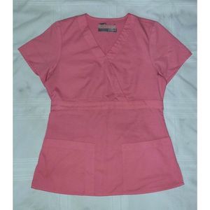 Grey's Anatomy Scrub Top in a Pink Coral size Small